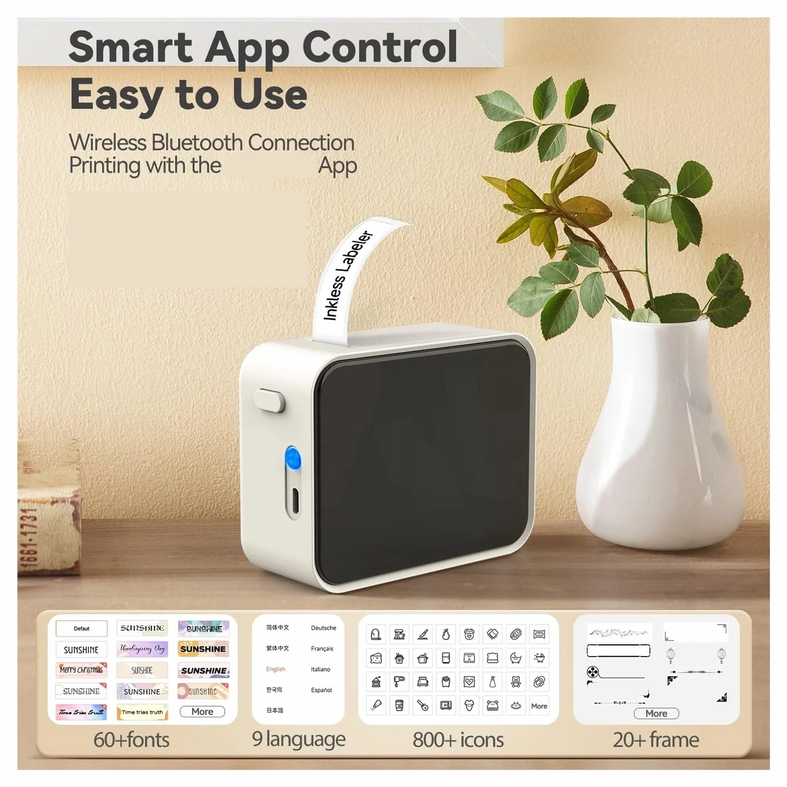 Termiczna Drukarka Etykiet P15 Bezprzewodowa Drukarka Etykiet Bluetooth Etykieciarka DIY Samoprzylepna Taśma Papierowa Do Etykiet Wyraźne Drukowanie