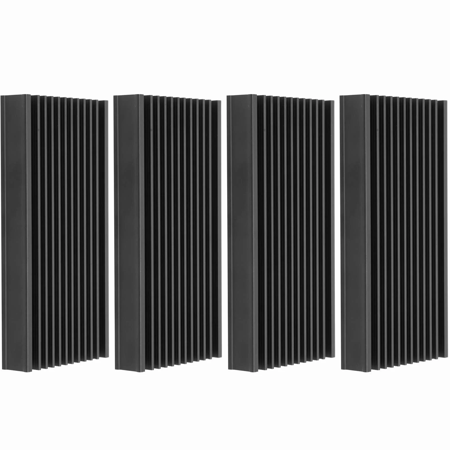Fafeicy Czarny Aluminiowy Chłodnica Radiatora 50x12.7x100 mm do Płytki Obwodu CPU