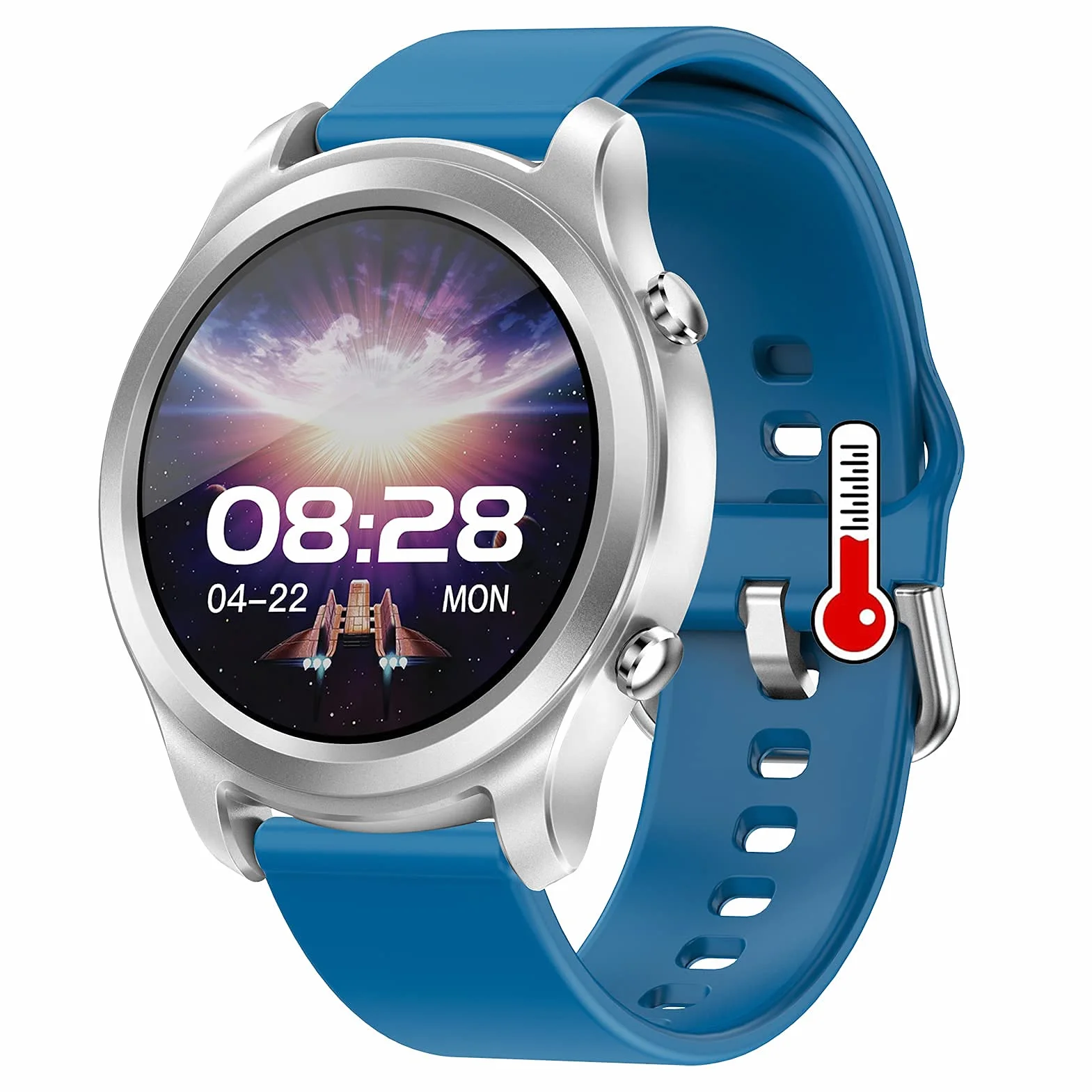 Inteligentny zegarek Zegarek fitness Monitor aktywności fizycznej z monitorowaniem temperatury Tętno Ciśnienie krwi Tlen we krwi IP68 Wodoodporny Smartwatch Zegarek fitness Inteligentny zegarek dla
