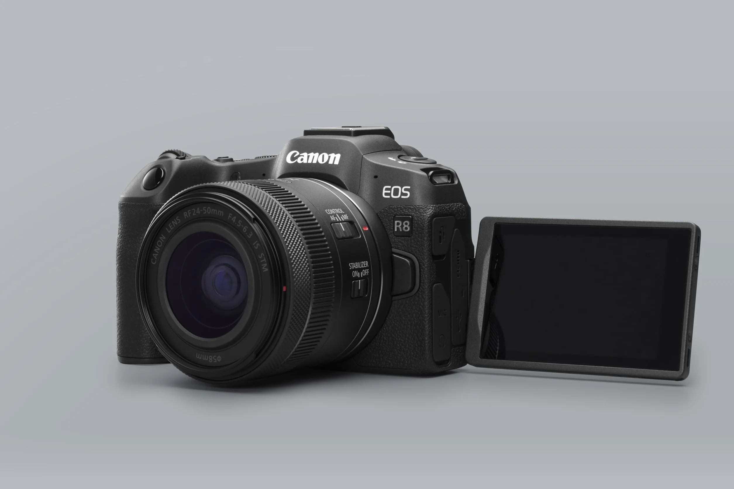 Canon Eos R8 5803C013 Aparat Fotograficzny, Czarny, 24-50mm
