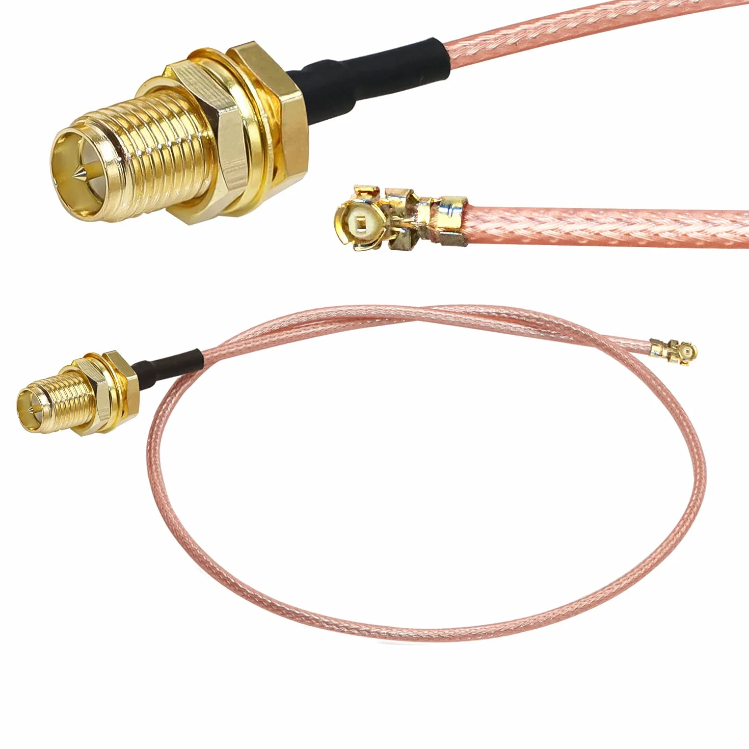 TUOLNK Kabel koncentryczny RP-SMA do IPX UFL U.FL MHF1 do RPSMA Gniazdo Pigtail kabel koncentryczny o niskiej stratności do routera WiFi, mini PCI, kabel anteny przedłużającej 12 cali (30 cm), 5 sztuk