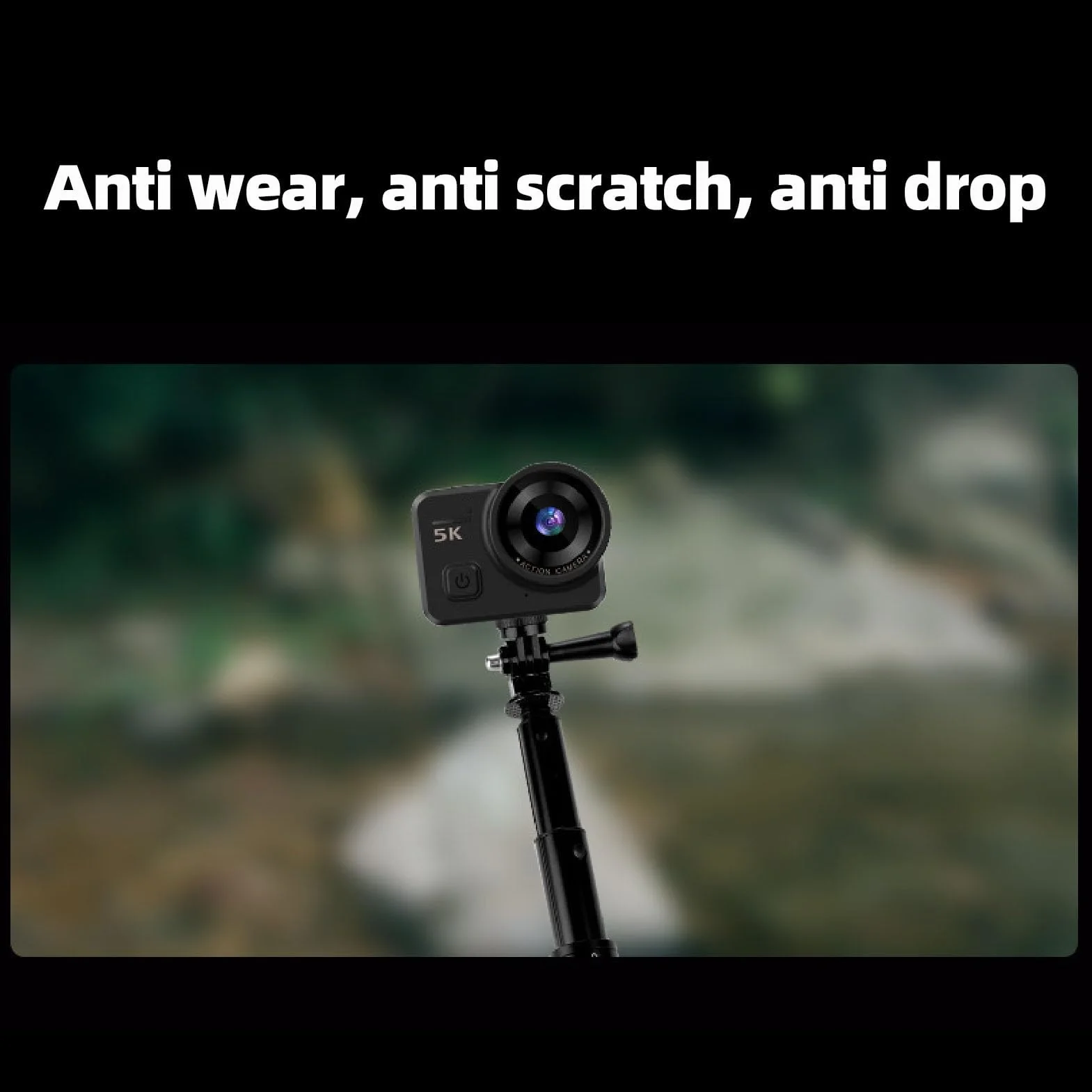 Kamera Akcji, 5K 30 FPS 20MP Ultra HD Podwodna Kamera Hełm Motocyklowych, 2 -calowy Ekran Wodny Zdalny Aparat Sportowy do Jazdy na Rowerze, Pływanie, Nurkowanie