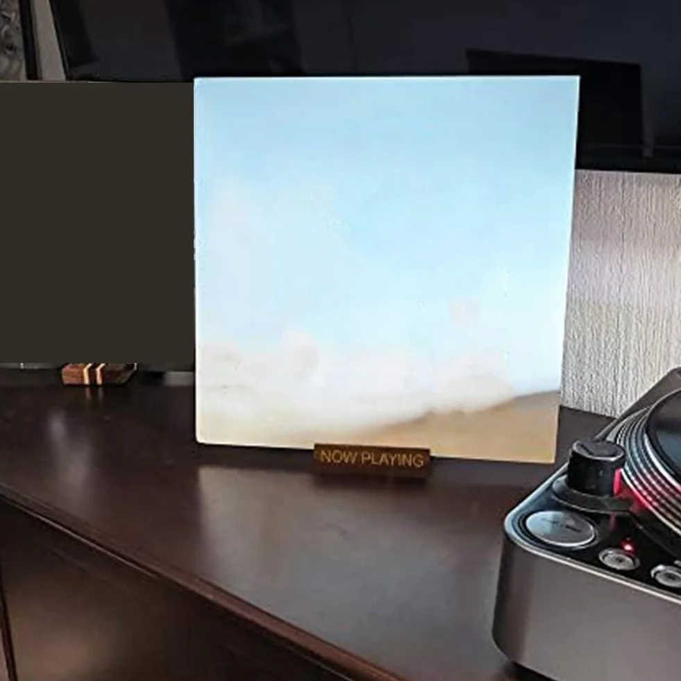 1 SZT. Aktualnie grane stojak na płyty winylowe z prezentacją płyt z orzecha włoskiego brązowego, stojaki na płyty winylowe do przechowywania albumów, akcesoria