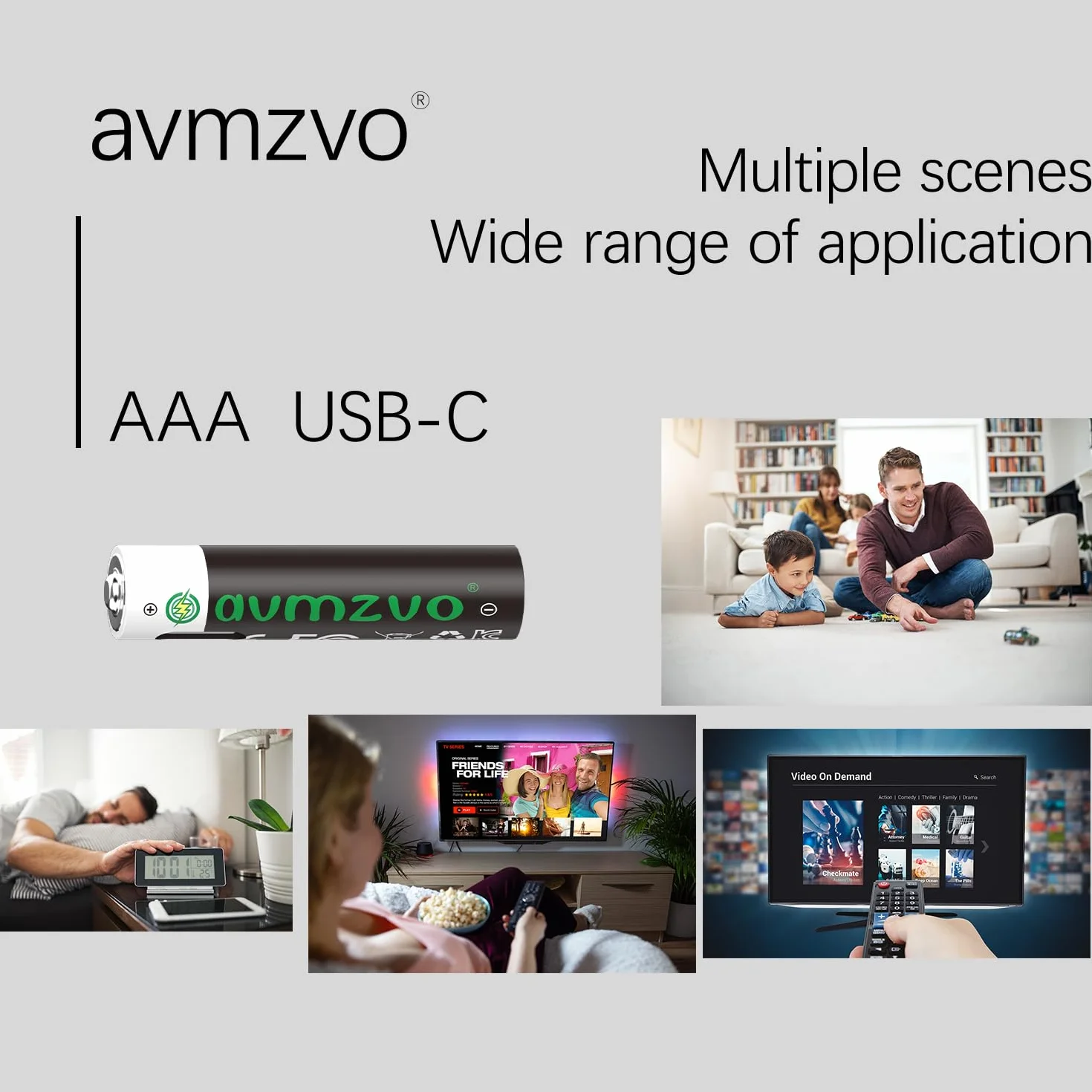 Akumulator AAA, 1,5 V, 1100 mWh, Akumulator litowy USB-C do ładowania z kablem ładującym USB-C 2-w-1, szybkie ładowanie 2-3 godziny, 8 sztuk
