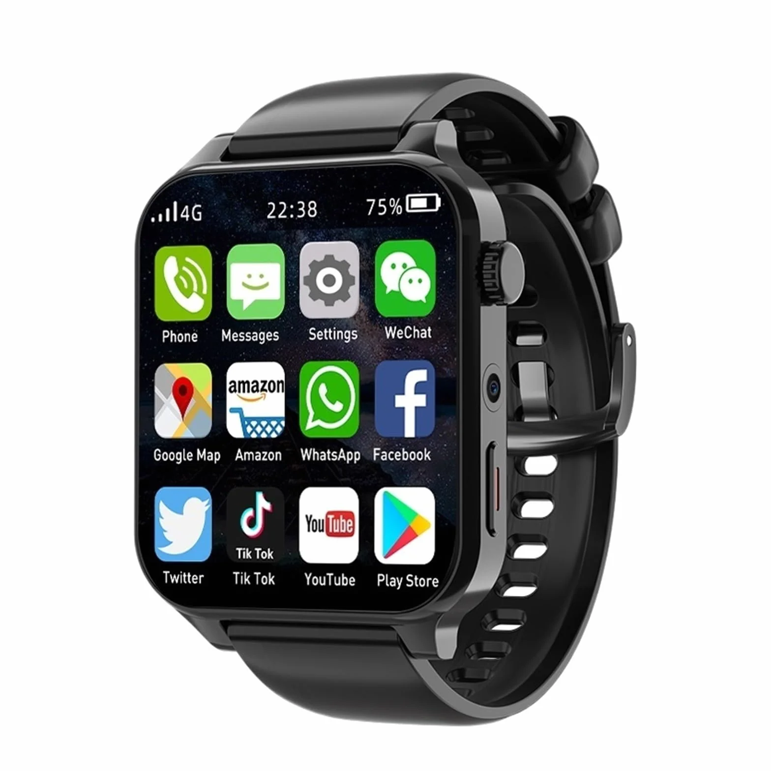 MITALITY Inteligentny zegarek Inteligentny zegarek Kamera Wodoodporny sportowy męski zegarek (kolor: TK01 czarny, rozmiar: 2 GB RAB 16 GB ROM)
