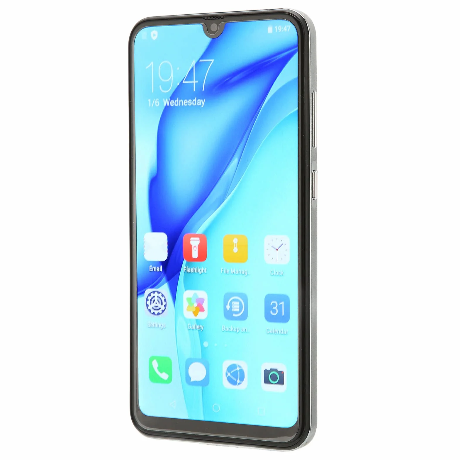 Telefon komórkowy, 100-240 V MT6580P Czterordzeniowy procesor 6,1 cala HD Rozpoznawanie twarzy Smartfon odblokowany do połączeń (Wtyczka UE)
