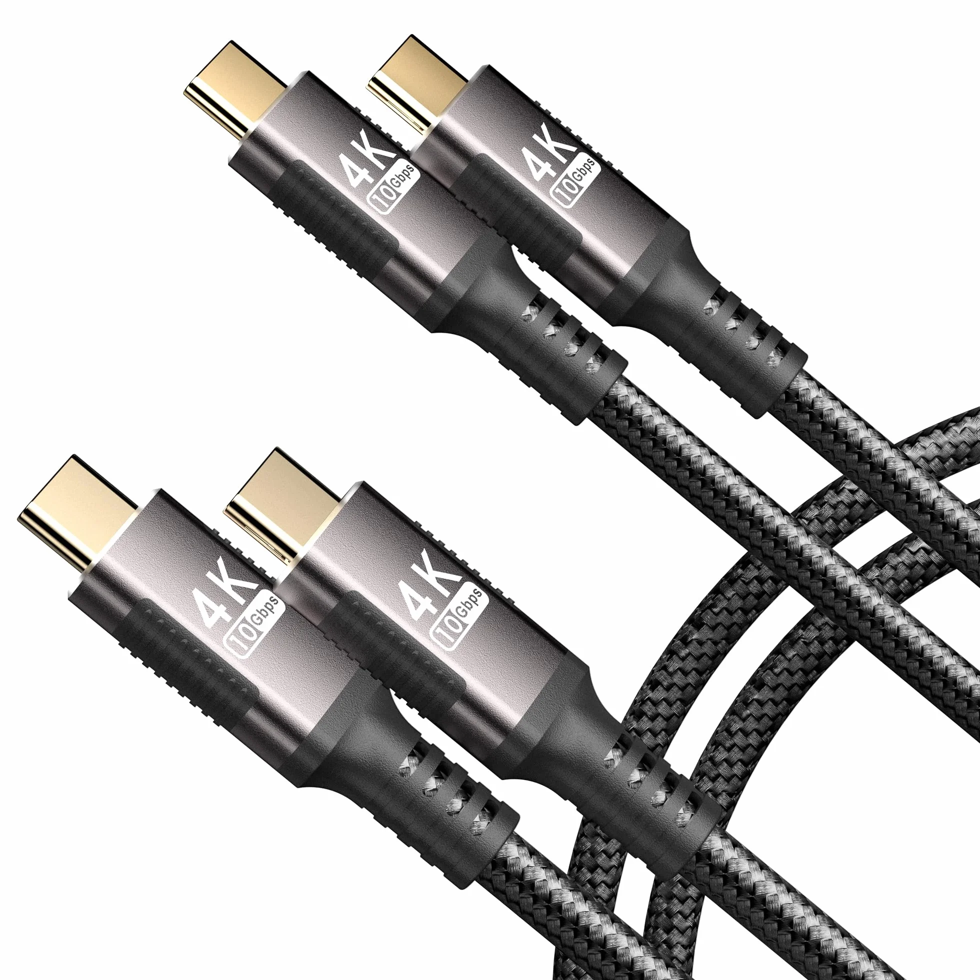 Kabel USBC kompatybilny z Thunderbolt 3, Kabel USB C 3.1 Transfer danych 10 Gb/s, szybkie ładowanie 100 W. (1M+1M)