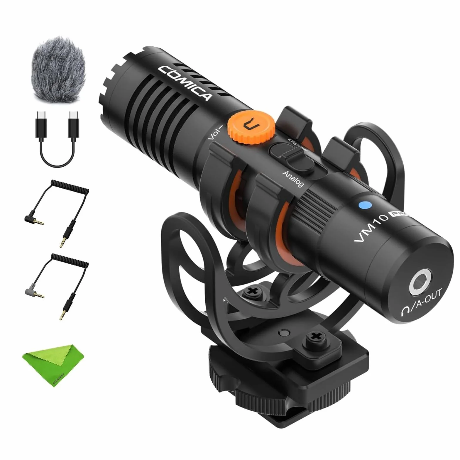 COMICA Vm10 Pro Shotgun Microphone Mic USB C do aparatu, smartfona, tabletu, komputera. Idealny do vlogowania, przesyłania na żywo, odzyskiwania. Podwójny tryb Vifeo USB Shotgun Microphone with Gain
