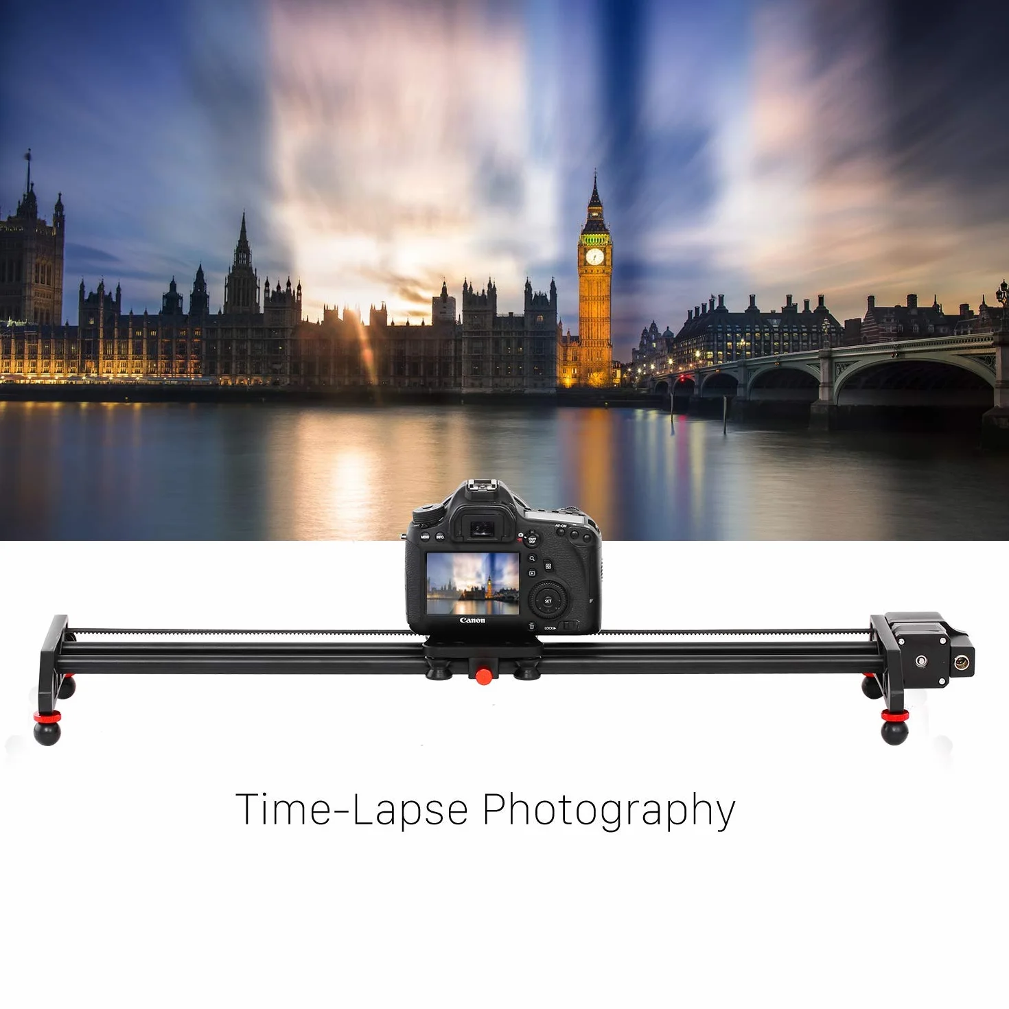 GVM Slider do aparatu, 60 cm, ze stopu aluminium, do lustrzanek cyfrowych, fotografii, wideo, produkcji filmowej