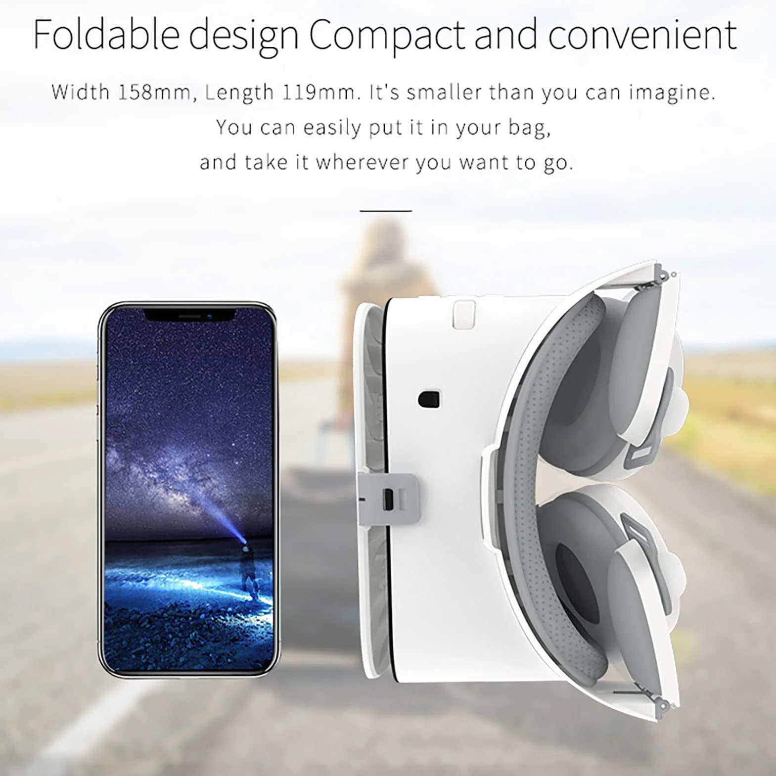 Pełnoekranowe okulary wirtualnej rzeczywistości 3D VR z pilotem zdalnego sterowania, oryginalne okulary stereo 3D VR do iPhone'a 14 13 12 11 Pro Mini X R S Max Samsung Galaxy VR zestaw do iOS Android Phone (kolor: B