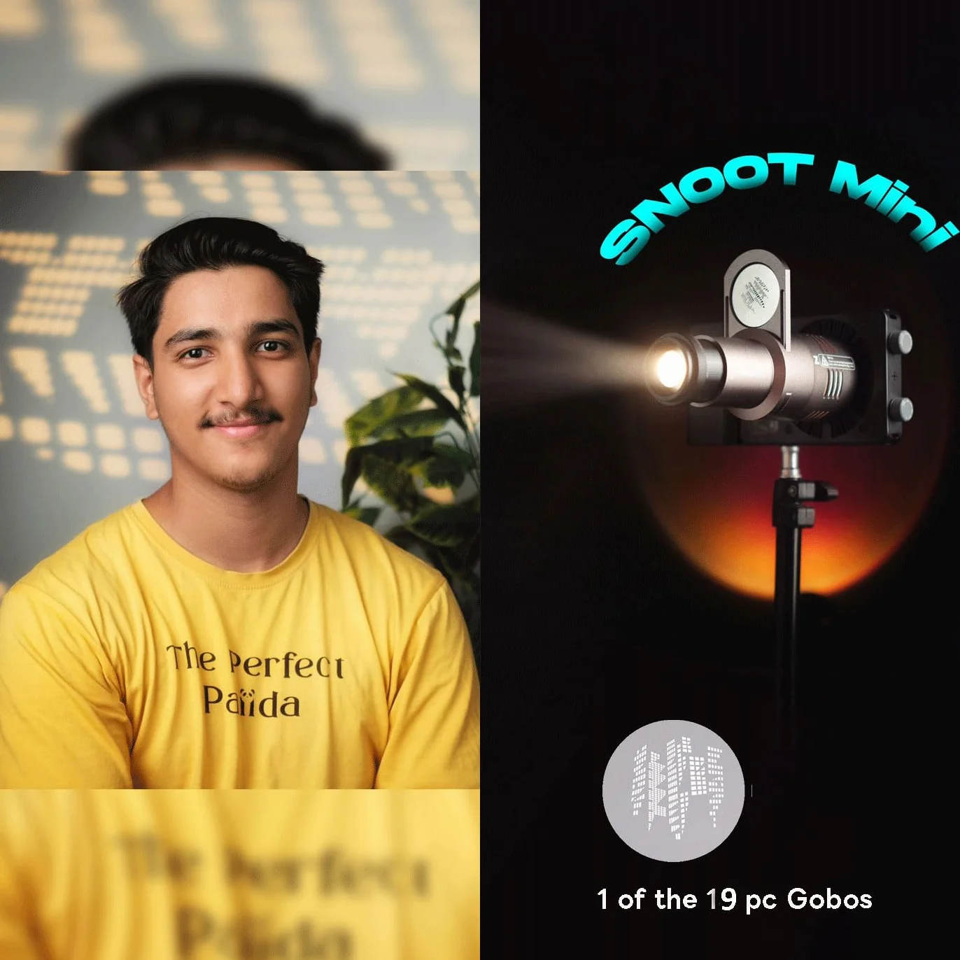 DF DIGITALFOTO Mini Optyczny Snoot Projector, Photo Spotlight Attachment z Mocowaniem Zhiyun/Ulanzi/Godox, 33 Gobos, Magnetyczna Rama, Kompatybilny z ZHIYUN CINEPEER CX100, Godox ML100Bi/ML60IIBi