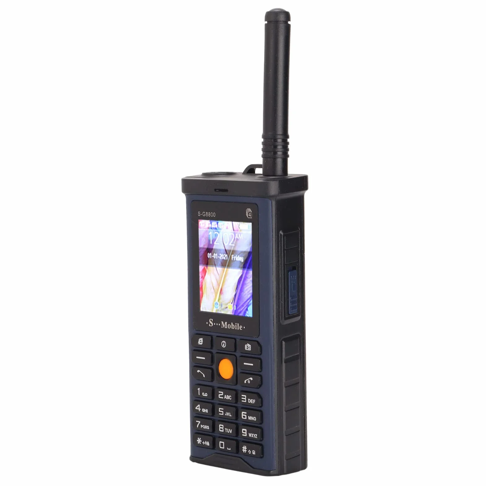 Odblokowany Telefon Komórkowy dla Seniorów, 2G Big Button Senior Cell Phone ze zdejmowaną anteną, Głośna głośność, Latarka, 4 Karty SIM do 16 GB, pojemność 2400 MAh, łatwy w