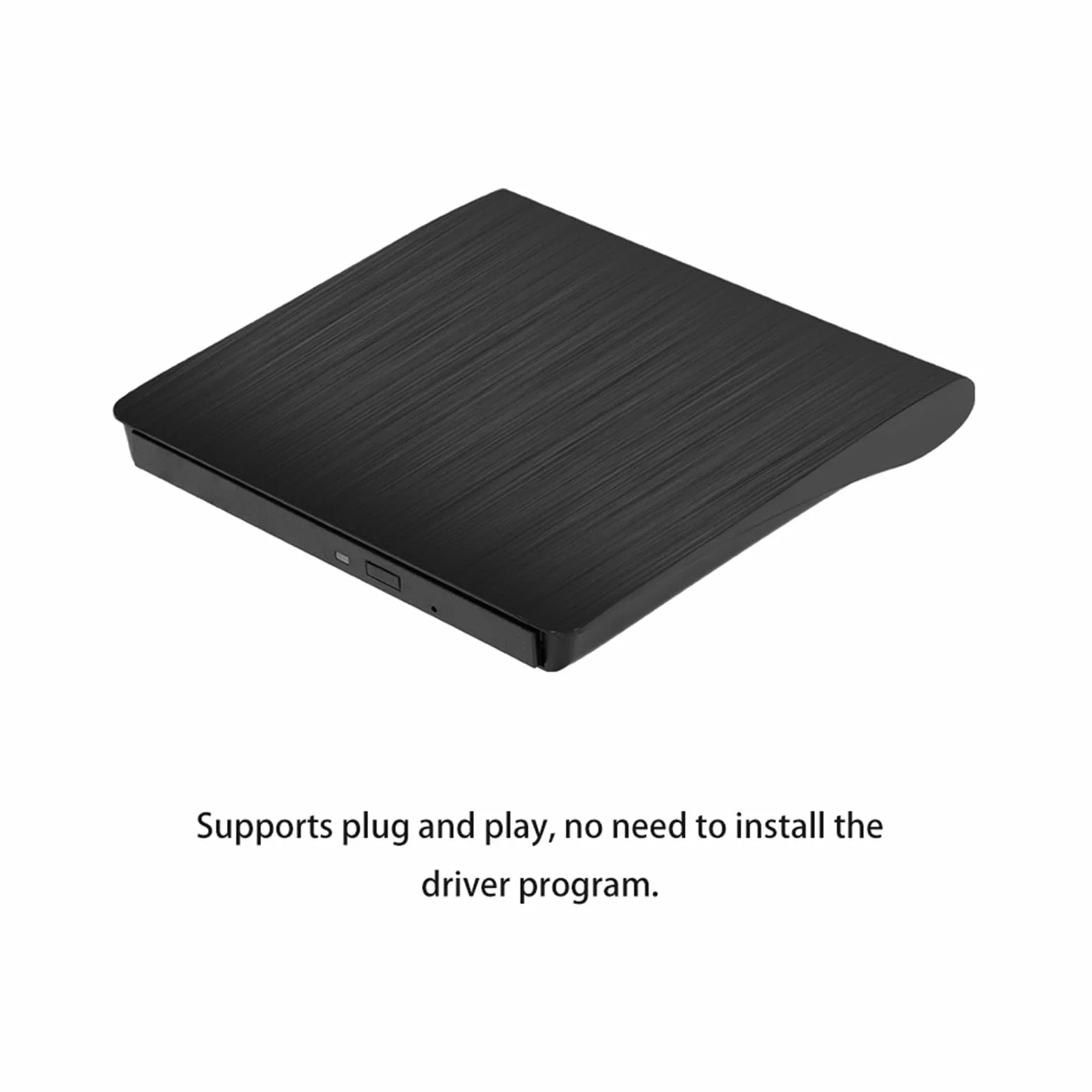 HUIOP USB Pop-up mobilny zewnętrzny dysk DVD-RW przenośny napęd ODD zewnętrzny napęd DVD odtwarzacz ROM Writer dla Windows Linux 9,5 mm Plug & Play, nagrywarka DVD-RW