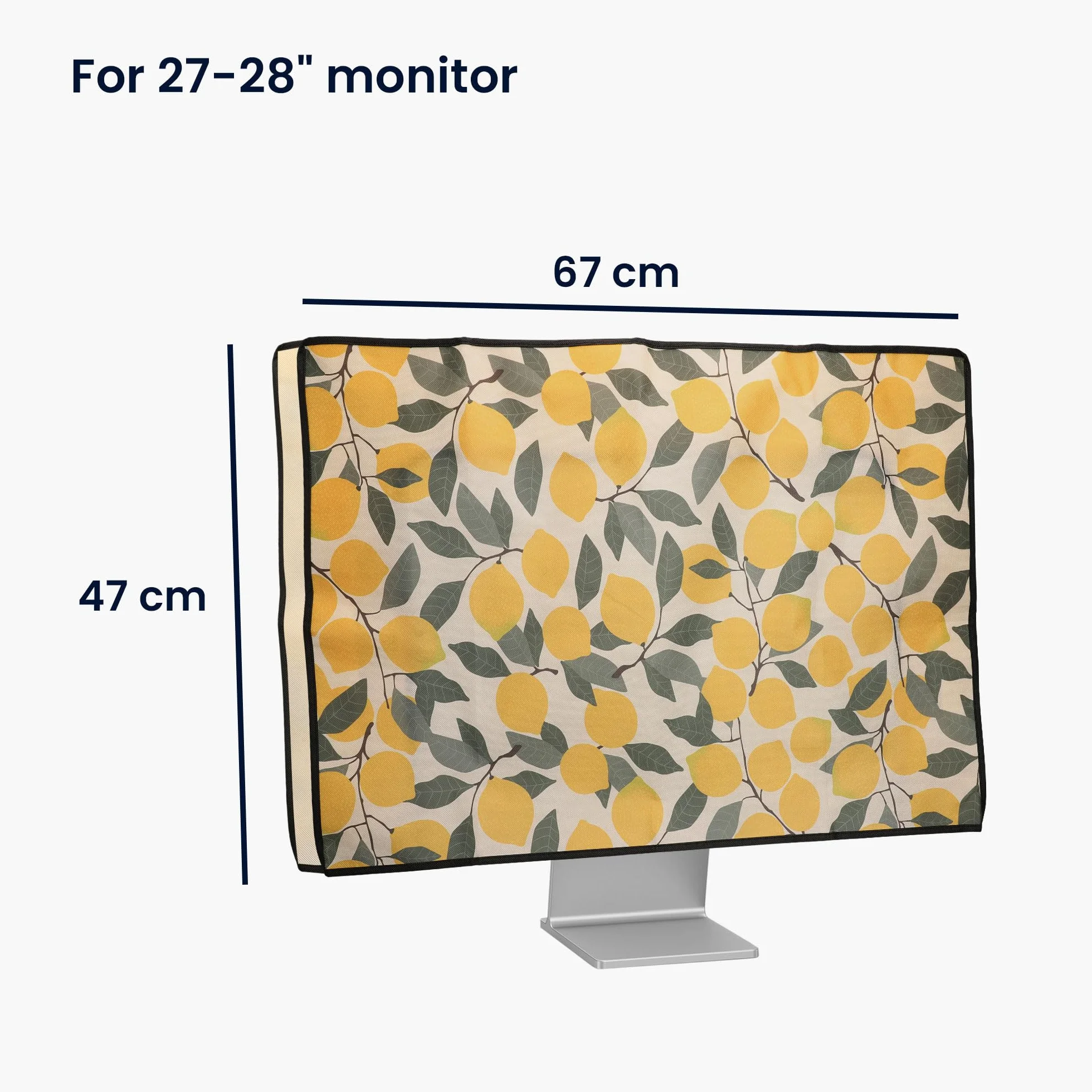 kwmobile Pokrowiec na monitor 68.6-71.1 cm cytryny żółty zielony beżowy