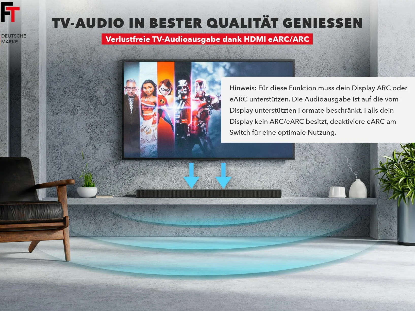 FeinTech SW411 HDMI 2.1 Switch 4 w 1 Out z ekstraktorem audio do systemów dźwiękowych z wejściem HDMI, Toslink i AUX, obsługuje 4K 120Hz i 8K