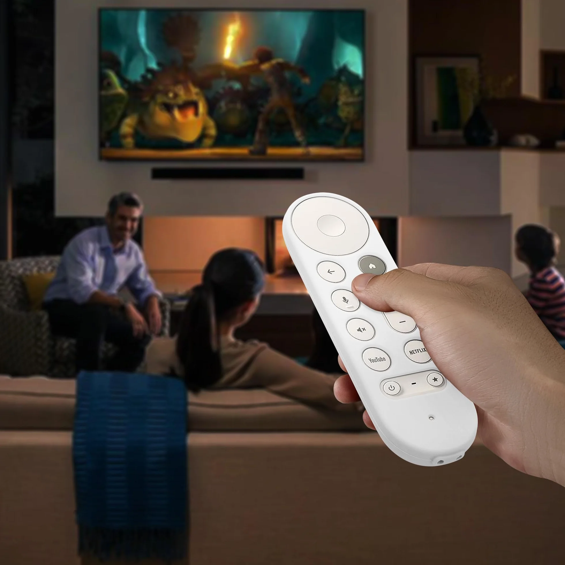 kwmobile Etui do pilota Google TV Streamer 4K Case - silikonowe białe