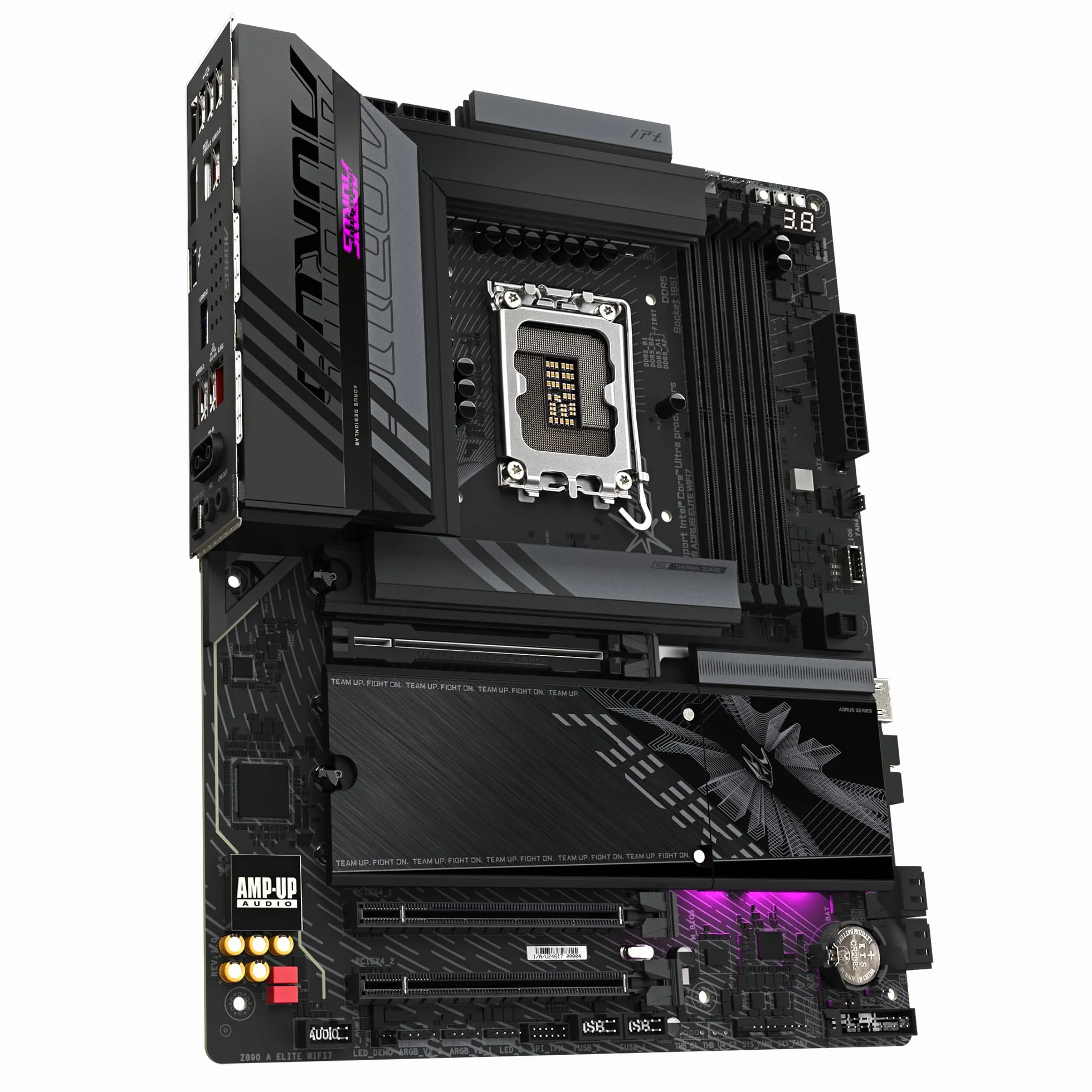 GIGABYTE Płyta główna Z890 AORUS ELITE WIFI7 - obsługuje procesory Intel Core Ultra (seria 2), 16+1+2 fazy VRM, do 8800 MHz DDR5 (OC), 1xPCIe 5.0 + 3xPCIe 4.0, Wi-Fi 7, 2.5 GbE LAN, Thunderbolt 4