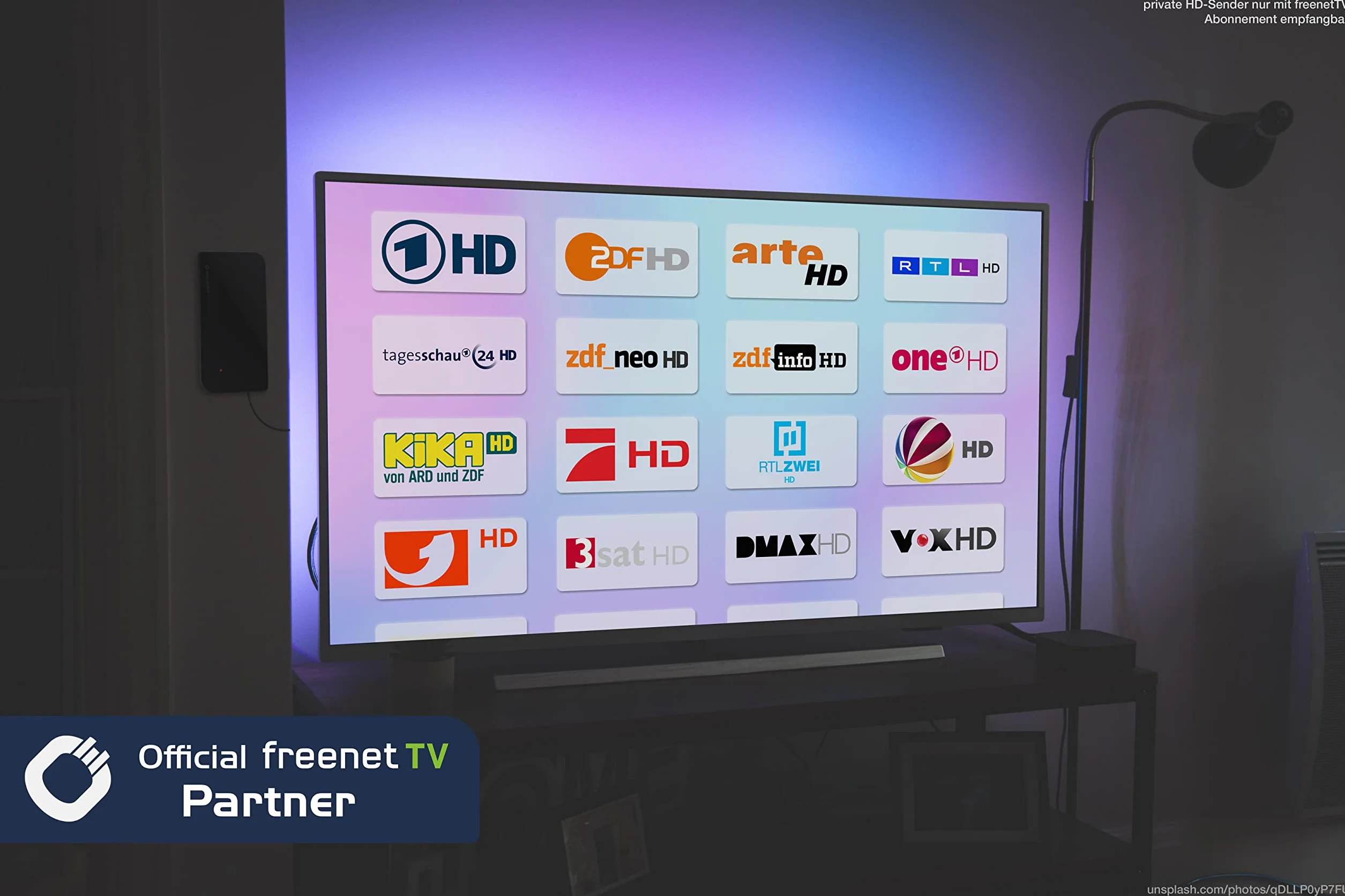 Oehlbach Scope Vision DVB-T2 HD - Cyfrowa Antena Pokojowa z Aktywnym Wzmacniaczem - Prąd USB - Wewnętrzna, Zwycięzca Testu - Czarna
