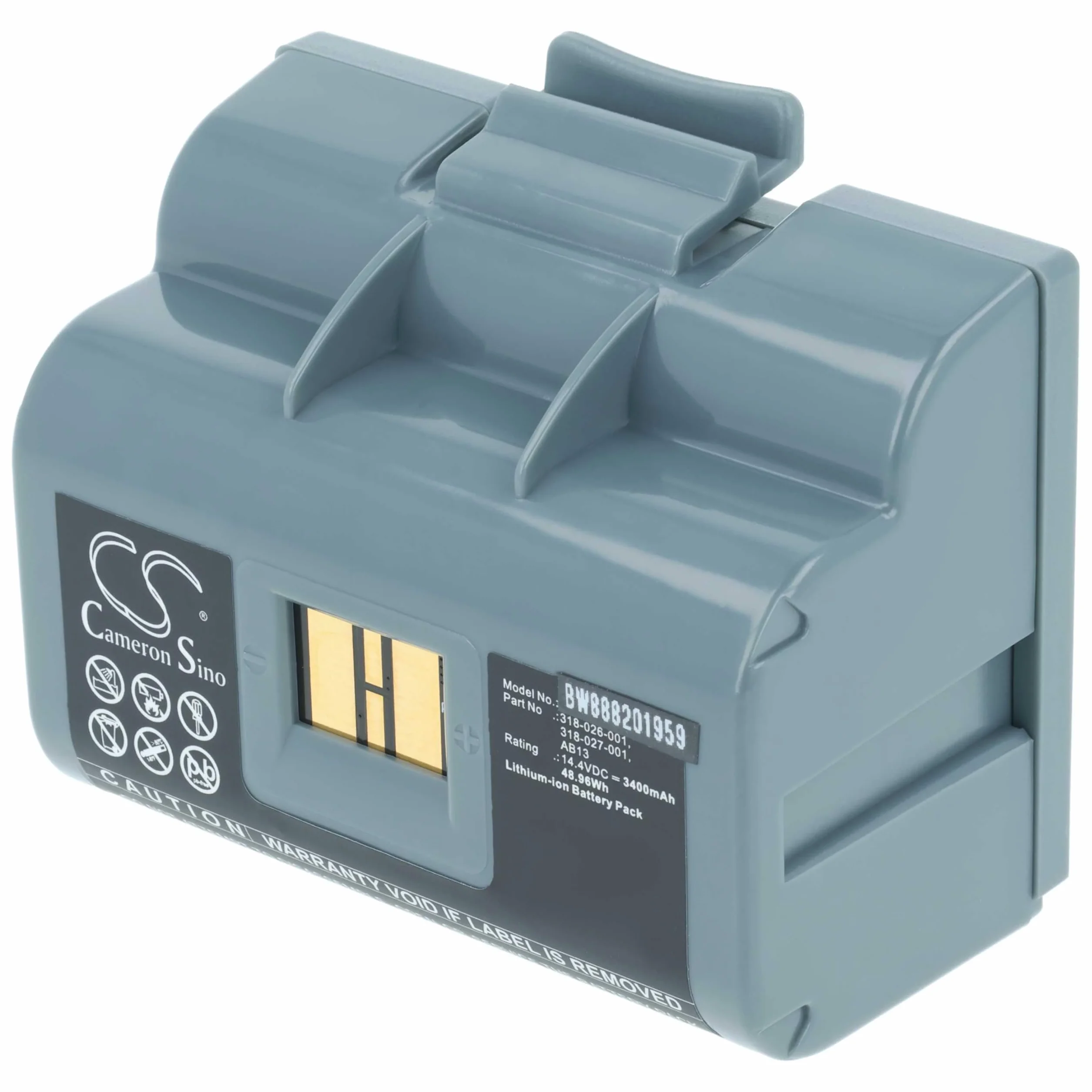 vhbw 2 x bateria kompatybilna z drukarką Intermec PB51, PW50, PW50-18, PB5X, PB50 drukarka kopiarka, skaner etykiet (3400 mAh, 14,4 V, litowo-jonowy)
